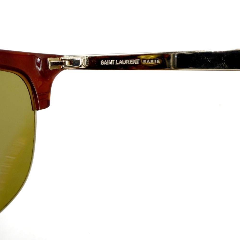 Saint Laurent Sunglasses Tortoiseshell SL420 Silver Metal Half Frame - Picture 9 of 11